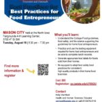 Best Practices for Food Entrepreneurs from ISU Extension