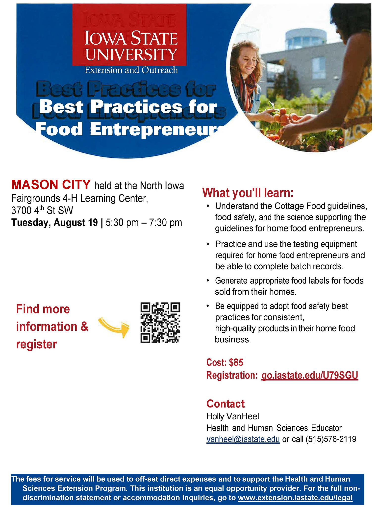 Best Practices for Food Entrepreneurs from ISU Extension
